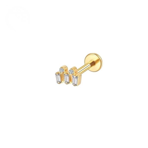 Piercing Labret 5 Mini Zircônias/T767 - Imagem 2