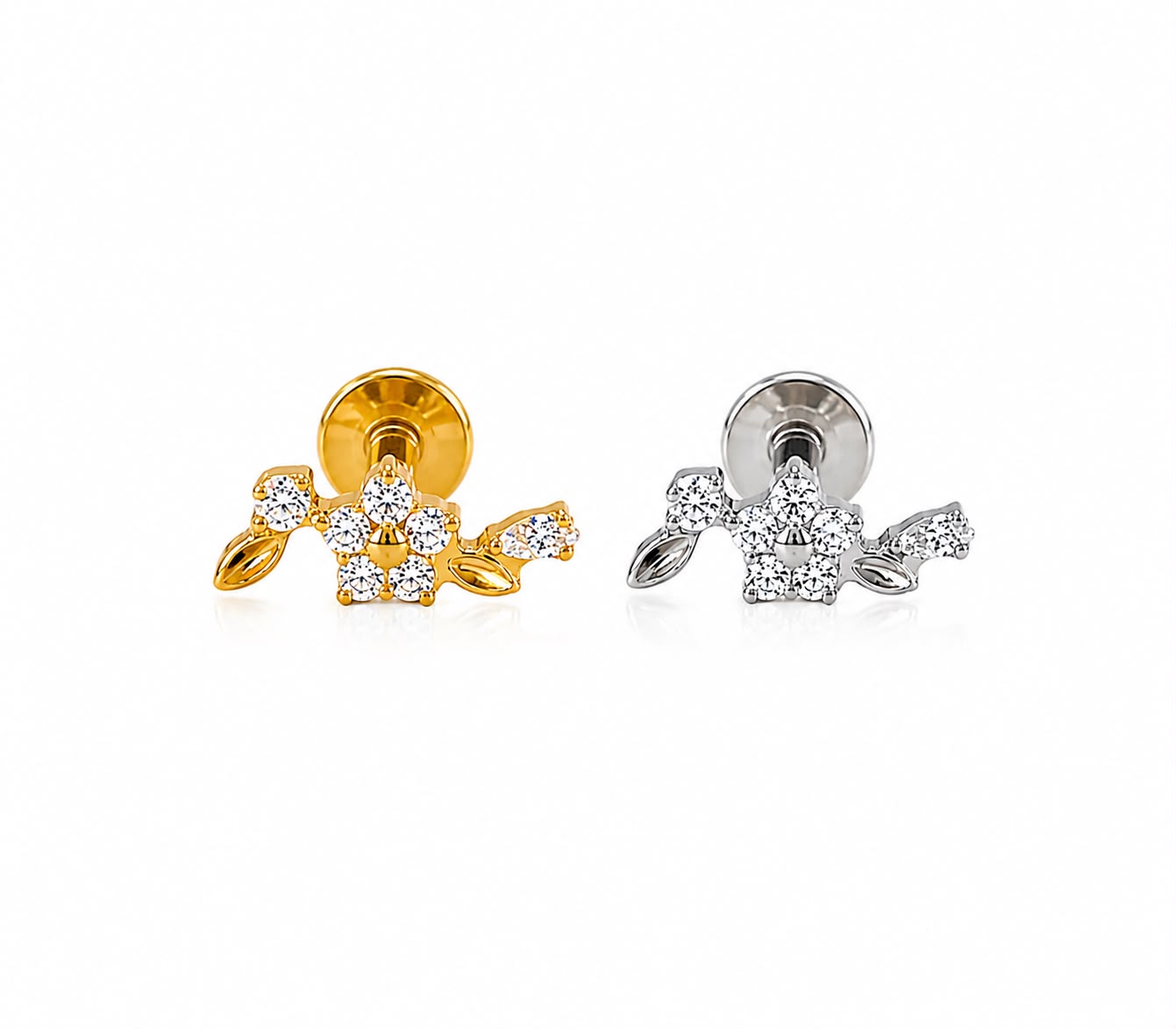 07600f9d-bb35-4f91-909a-12e6447817a5 Piercing Labret Titânio Flor com Detalhes/T789 - Imagem 1