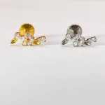 Piercing Labret Titânio Flor com Detalhes/T789