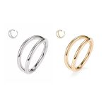 Piercing Argola Click Titânio 2 Fileiras Lisa /T816