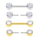 Piercing Mamilo Titânio Push Pin/T833