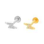 Piercing Labret Aço Cirúrgico Raio com Zircônia/A837