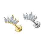 Piercing Labret Aço Cirúrgico Clust 5 Zircônias/A865