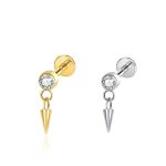 Piercing Labret Titânio Com Pingente Spiker/T869