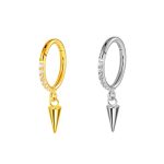 Piercing Argola Click Titânio Zircônia Spike Lateral/T161