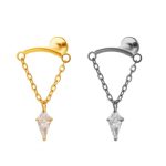 Piercing Labret Titânio com Pingente/T886