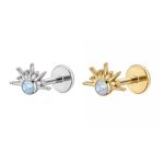 Piercing Labret Titânio Pedra Opala/T890