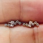 Piercing Labret Titânio Cluster Zircônias Cravejadas/T912