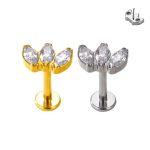 Piercing Labret Titânho Push Pin/T365