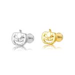 Piercing Labret Titânio Halloween Jack-o'-Lanern/T628