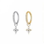Piercing Argola Click Titânio Zircônia Lateral com Pingente/T918