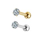Piercing Labret Titânio Ponto de Luz com Base Bolinha Com Garras /T192