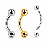 Piercing Titânio Barbell Curvo Rosca Externa /T110