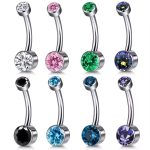 Piercing Umbigo Titânio Zircônia/T119