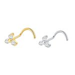 Piercing Nostril Titânio Zircônia Trinity /T758