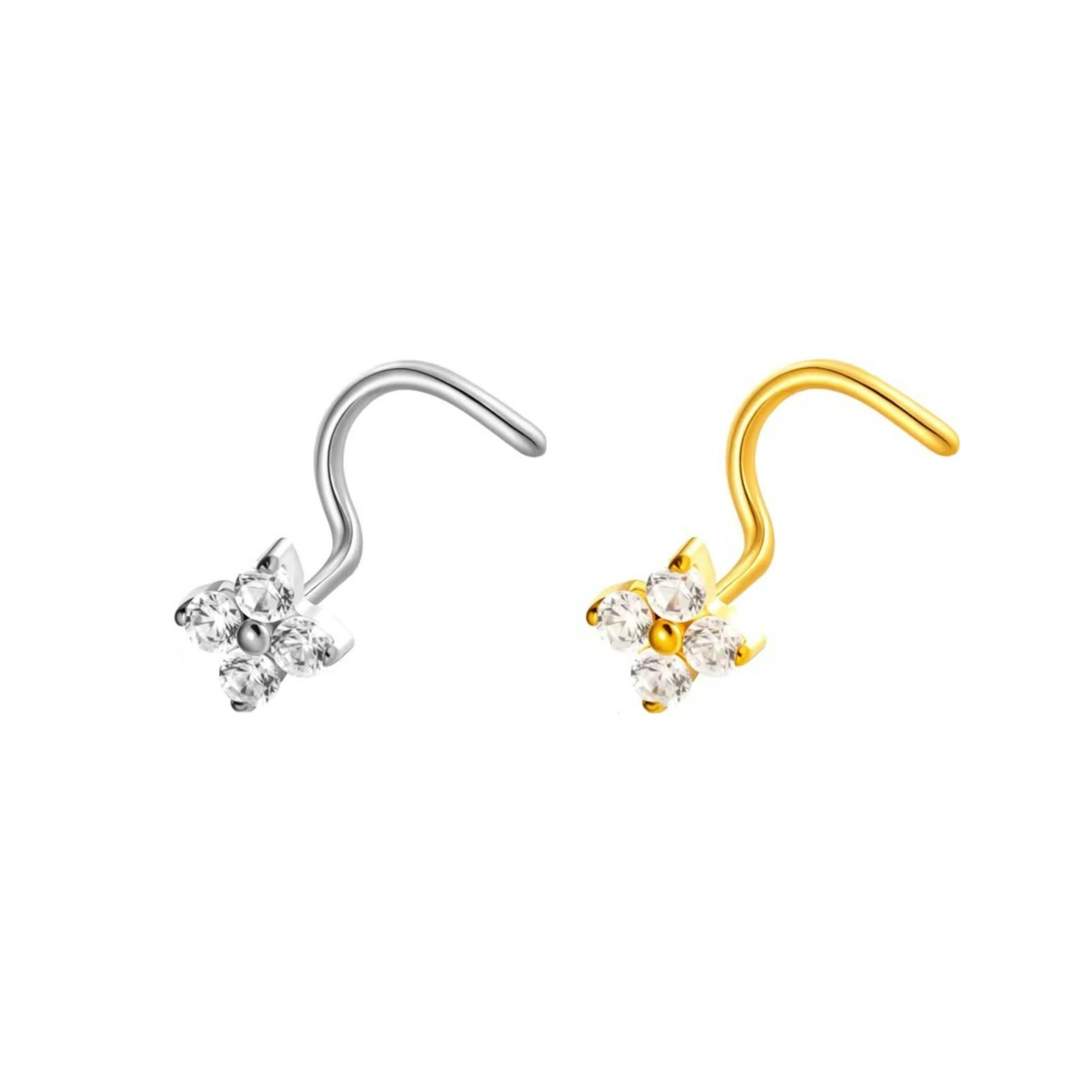 WhatsApp Image 2026-06-26 at 11.22.49 (2) Piercing Nostril Titânio Zircônia Flor 4 Pétalas /T759 - Imagem 1