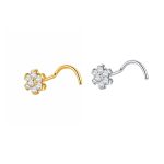 Piercing Nostril Titânio Flor 6 Pétalas /T692