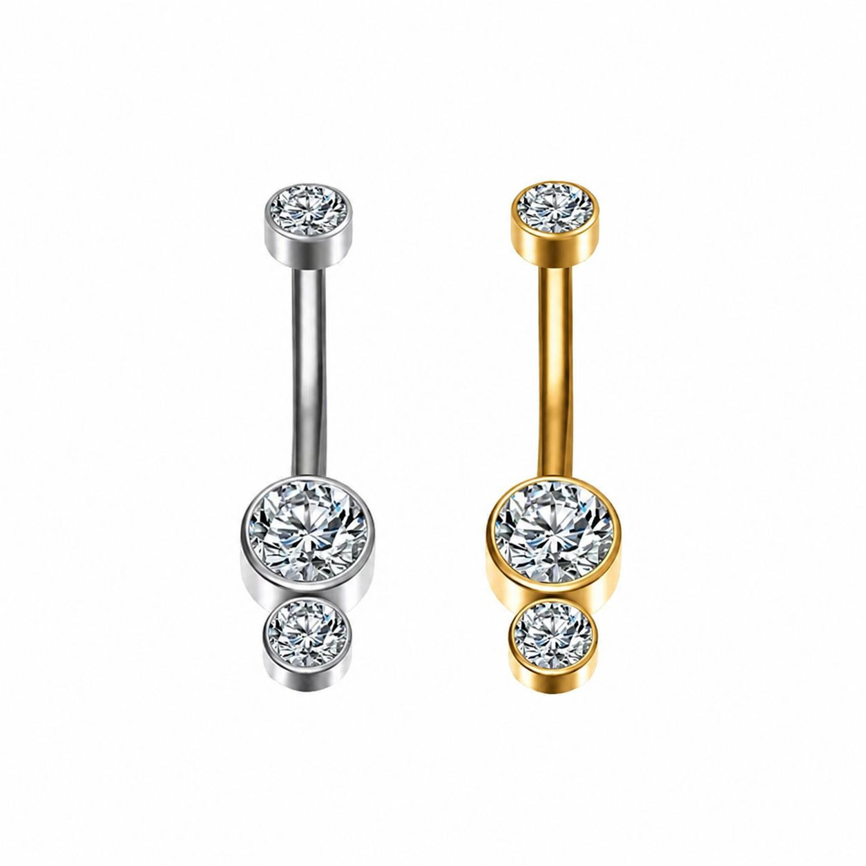 WhatsApp Image 2026-06-29 at 09.43.19 Piercing Umbigo Titânio Pedras /T155 - Imagem 1