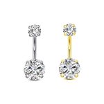 Piercing Umbigo Titânio Zircônia Cravejada /T323