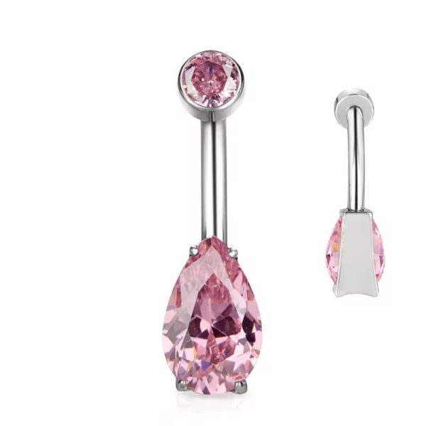 Piercing Umbigo Titânio Formato Gota Zircônia/T324 - Imagem 11