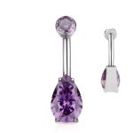 Piercing Umbigo Titânio Formato Gota Zircônia/T324 - Imagem 10
