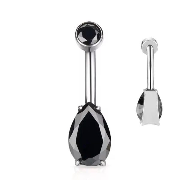 Piercing Umbigo Titânio Formato Gota Zircônia/T324 - Imagem 7