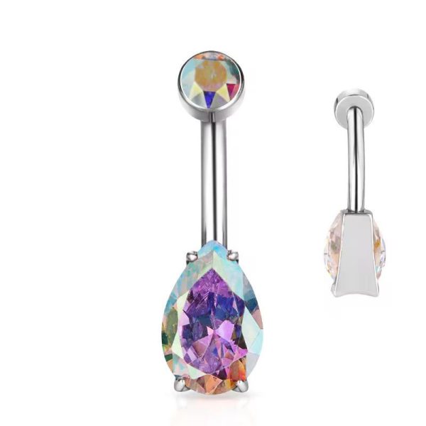 Piercing Umbigo Titânio Formato Gota Zircônia/T324 - Imagem 6