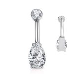 Piercing Umbigo Titânio Formato Gota Zircônia/T324 - Imagem 3