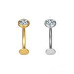 Piercing Banana Floating Titânio Zircônia/T394