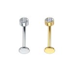 Piercing Banana Floating Titânio Zircônia/T813