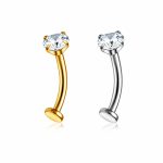 Piercing Banana Floating Titânio Zircônia/T711