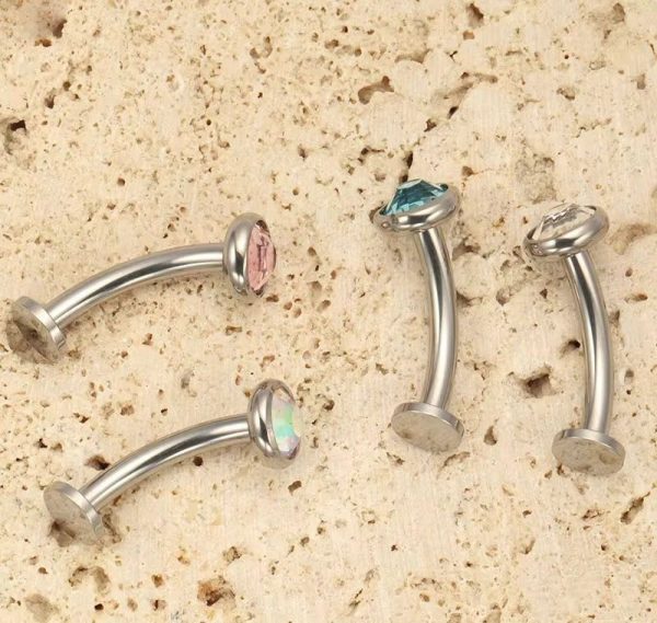 Piercing Banana Floating Titânio Zircônia/T394 - Imagem 3