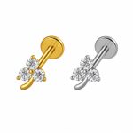 Piercing Labret Titânio Trinit Galho/T899