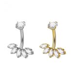 Piercing Banana Titânio Zircônia Cravejada/T710