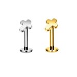 Piercng Labret  Titânio Cruz /T079