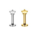Piercing Labret Titanio Estrela Lisa /T078