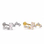 Piercing Labret Titânio Cluster Zircônias Cravejadas/T912