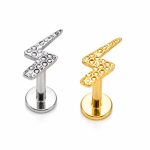 Piercing Labret Titânio Raio Pontilhado /T067