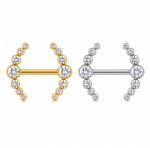 Piercing Mamilo Titânio Zircônia Rosca Interna/T134