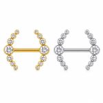 Piercing Mamilo Titânio Zircônia Rosca Interna/T134