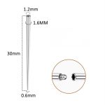 Taper Aço Cirúrgcio Para Piercing Rosca Externa/A925 - Imagem 3