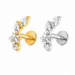 Piercing Labret Titânio Cluster com Zircônia Cravejada /T930