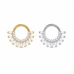 Piercing Argola Titânio Segmento Articulado Zircônia Cravejada/T768