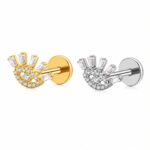 Piercing Labret Titanio Zircônia/T418