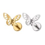 Piercing Labret Titânio Borboleta/T347