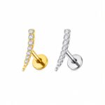 Piercing Labret Titânio Cluster 7 Mini Zircônias Cravejada/T658