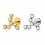 Piercing Labret Titânio com Zircônia /T086