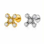 Piercing Labret Titânio com Zircônia/T173