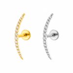 Piercing Labret Cluster com 14 Mini Zirconias Cravejada/T940