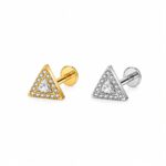 Pircing Labret Titanio Triângulo/T420